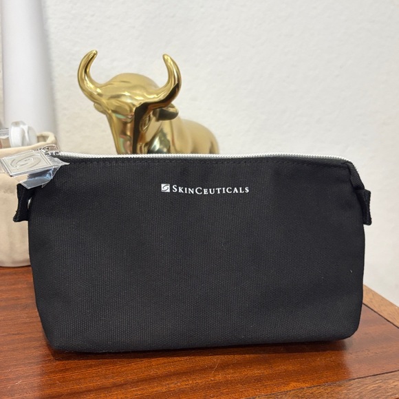 SKINCEUTICALS NEW Black Internal Compartment Make Up Bag Cosmetic Toiletry - Picture 2 of 7
